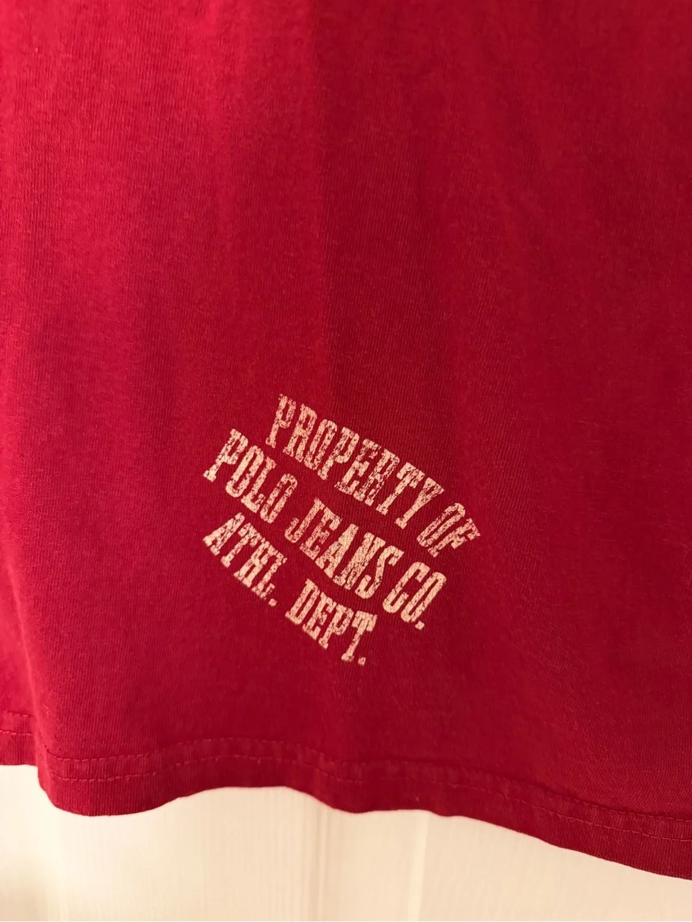 Vintage Y2K Polo Jeans Red Long Sleeve Graphic Tee